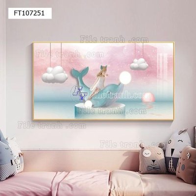 File tranh File tranh hiện đại pha lê gương FT107251 (file gốc) chủ đề phong thủy