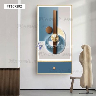 File tranh File tranh hiện đại pha lê gương FT107292 (bản gốc) in lụa 5D