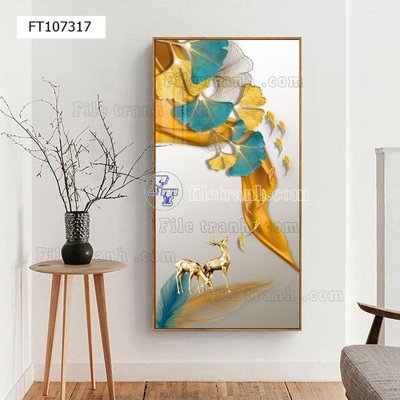 File in ấn File tranh hiện đại pha lê gương FT107317 (bản gốc) cao cấp