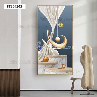 Download file gốc File tranh hiện đại pha lê gương FT107342 (in lụa) tranh 3D