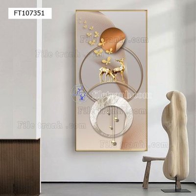 File gốc File tranh hiện đại pha lê gương FT107351 (phong cách) châu Âu