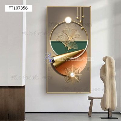 File tranh File tranh hiện đại pha lê gương FT107356 (gốc) in trên kính