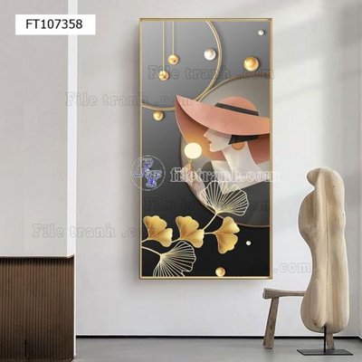 File in trần File tranh hiện đại pha lê gương FT107358 (file gốc) phong thủy