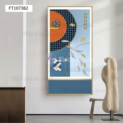 Tải file File tranh hiện đại pha lê gương FT107382 (gốc) chủ đề phong thủy