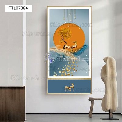 File tranh File tranh hiện đại pha lê gương FT107384 (ảnh gốc) in trần xuyên sáng