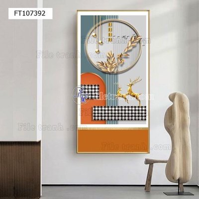 File gốc File tranh hiện đại pha lê gương FT107392 (cho in UV) siêu nét