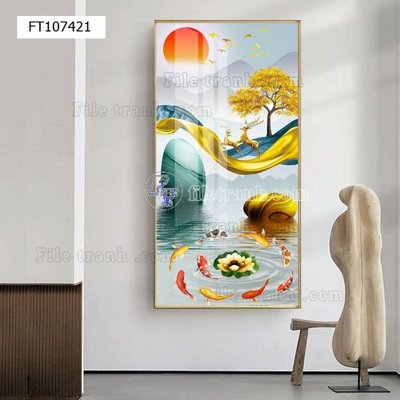 Download file ảnh gốc File tranh hiện đại pha lê gương FT107421 để in ấn