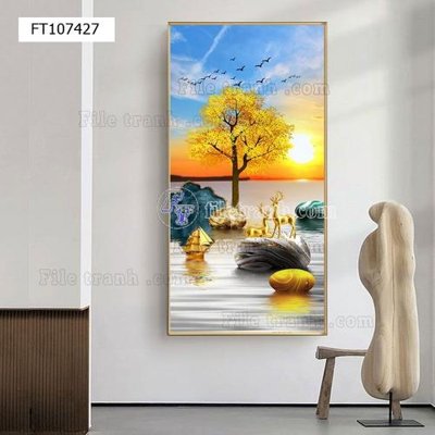 File ảnh File tranh hiện đại pha lê gương FT107427 (gốc) in Hiflex