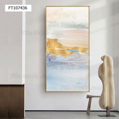 File gốc in mica File tranh hiện đại pha lê gương FT107436 chất lượng