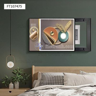 File in trần File tranh hiện đại pha lê gương FT107475 (file gốc) chủ đề vũ trụ