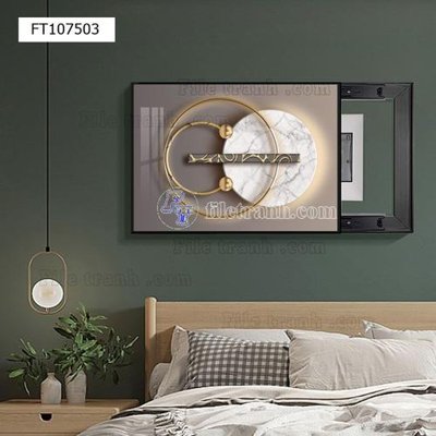File gốc File tranh hiện đại pha lê gương FT107503 (in lụa) họa tiết 3D