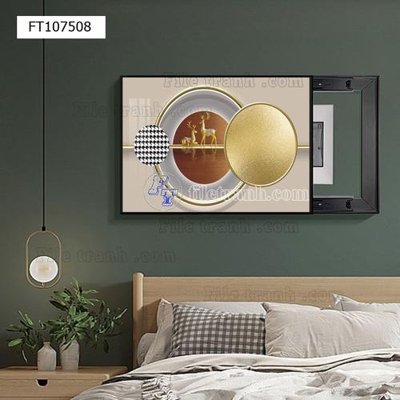 File gốc File tranh hiện đại pha lê gương FT107508 (in 3D) cho trang trí