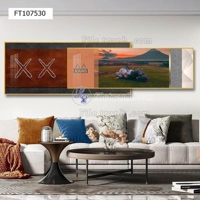 File gốc in ấn File tranh hiện đại pha lê gương FT107530 chuẩn màu CMYK