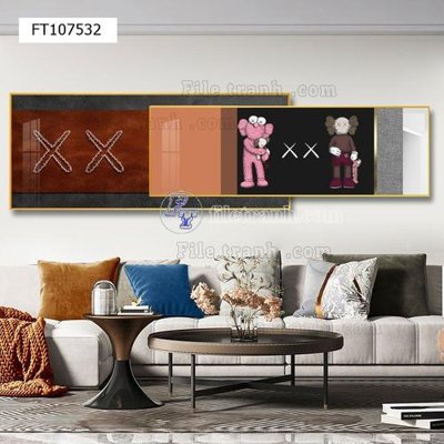 File tranh gốc in trần nhà File tranh hiện đại pha lê gương FT107532 3D