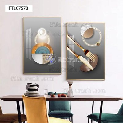Ảnh mô tả file gốc in mica File tranh hiện đại pha lê gương FT107578