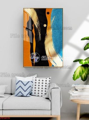 File gốc File tranh bộ hiện đại FT2503779 (in lụa) họa tiết 3D