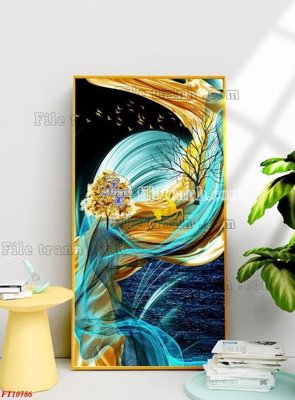 File gốc File tranh bộ hiện đại FT2566786 (in tráng gương) ốp tường