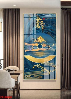 File ảnh File tranh hiện đại pha lê gương FT109005 (gốc) cho trang trí nội thất