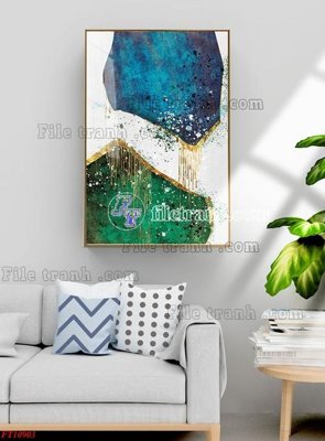 File in trần File tranh bộ hiện đại FT3619903 (bản gốc) mây trời