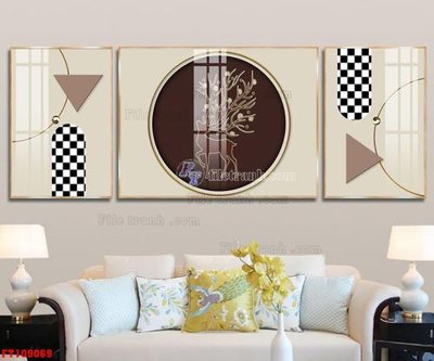 File tranh File tranh hiện đại pha lê gương FT109069 (bản gốc) trang trí văn phòng