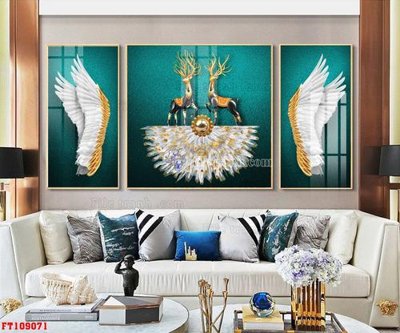 File tranh in tráng gương File tranh hiện đại pha lê gương FT109071 (siêu nét)