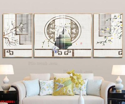 File tranh File tranh hiện đại pha lê gương FT109091 (bản gốc) treo phòng ăn