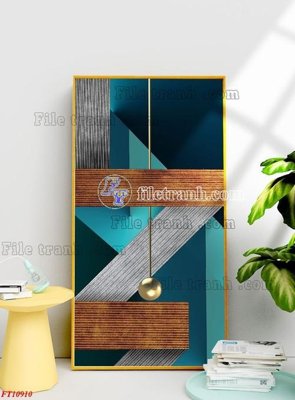 Hình ảnh file gốc in trần nhà File tranh bộ hiện đại FT3682910