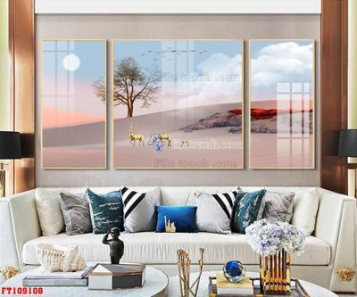 File ảnh File tranh hiện đại pha lê gương FT109108 (gốc) cho trang trí nhà hàng