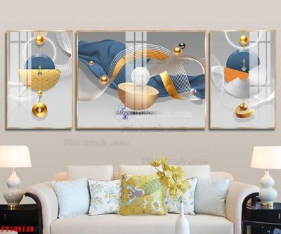 File tranh in trần 3D File tranh hiện đại pha lê gương FT109138 (ảnh gốc)