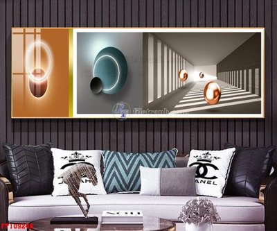 File in trần File tranh hiện đại pha lê gương FT109246 (bản gốc) hoa văn