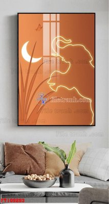 File gốc File tranh hiện đại pha lê gương FT109293 (in tráng gương) sang trọng