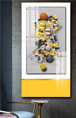 File PSD File tranh hiện đại pha lê gương FT109311 (bản gốc) dễ dàng edit