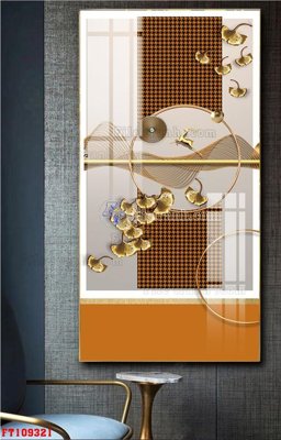 File in trần File tranh hiện đại pha lê gương FT109321 (bản gốc) hoa văn