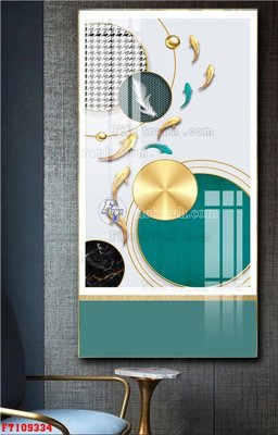 File tranh gốc File tranh hiện đại pha lê gương FT109334 chủ đề hiện đại