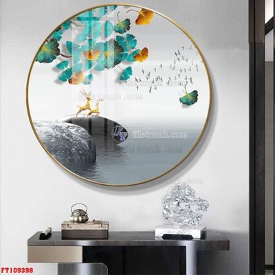 File in trần File tranh hiện đại pha lê gương FT109398 (bản gốc) đại dương