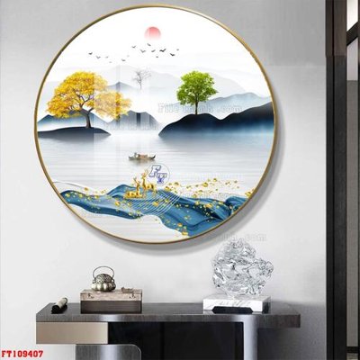 File gốc File tranh hiện đại pha lê gương FT109407 (in lụa) tranh phong thủy