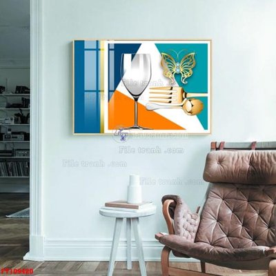 File tranh File tranh hiện đại pha lê gương FT109420 (gốc) chủ đề trừu tượng