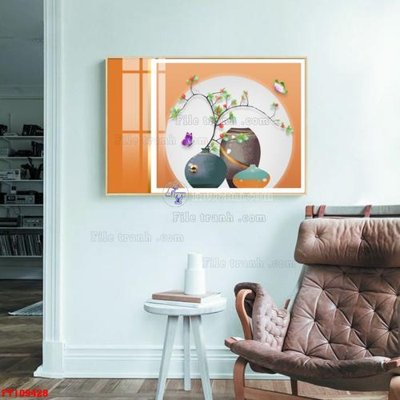 File tranh gốc File tranh hiện đại pha lê gương FT109428 (bản quyền) độc đáo