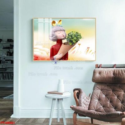 Tải file File tranh hiện đại pha lê gương FT109451 (PSD) cho in ấn quảng cáo