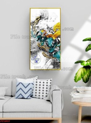 Download file gốc File tranh bộ hiện đại FT4105957 (in lụa) tranh 3D