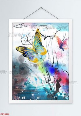 File gốc File tranh bộ hiện đại FT4483999 (in mica) trang trí