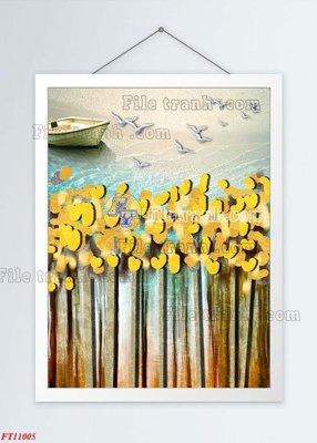 File gốc File tranh bộ hiện đại FT11005 (in ấn) màu sắc trung thực