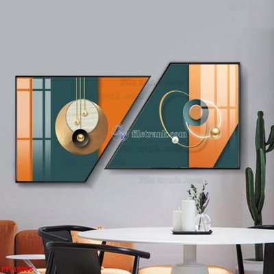 File tranh File tranh hiện đại pha lê gương FT110065 (gốc) phong cách tối giản