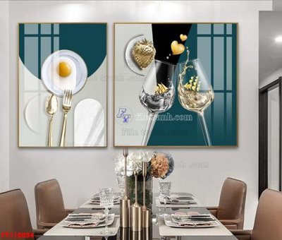 File in trần File tranh hiện đại pha lê gương FT110094 (bản gốc 3D) sống động