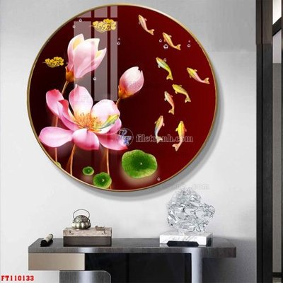 File in trần File tranh hiện đại pha lê gương FT110133 (bản gốc) hoa văn