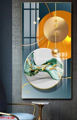 File gốc in ấn File tranh hiện đại pha lê gương FT110189 chuẩn màu CMYK