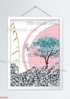 File gốc File tranh bộ hiện đại FT11021 (in lụa) trang trí tường