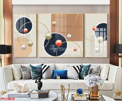 File tranh File tranh hiện đại pha lê gương FT110219 (bản gốc) in lụa dán tường