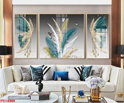 File gốc in ấn File tranh hiện đại pha lê gương FT110269 độ phân giải cao