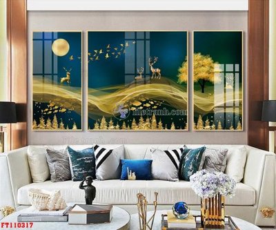 File gốc File tranh hiện đại pha lê gương FT110317 (in lụa) cao cấp